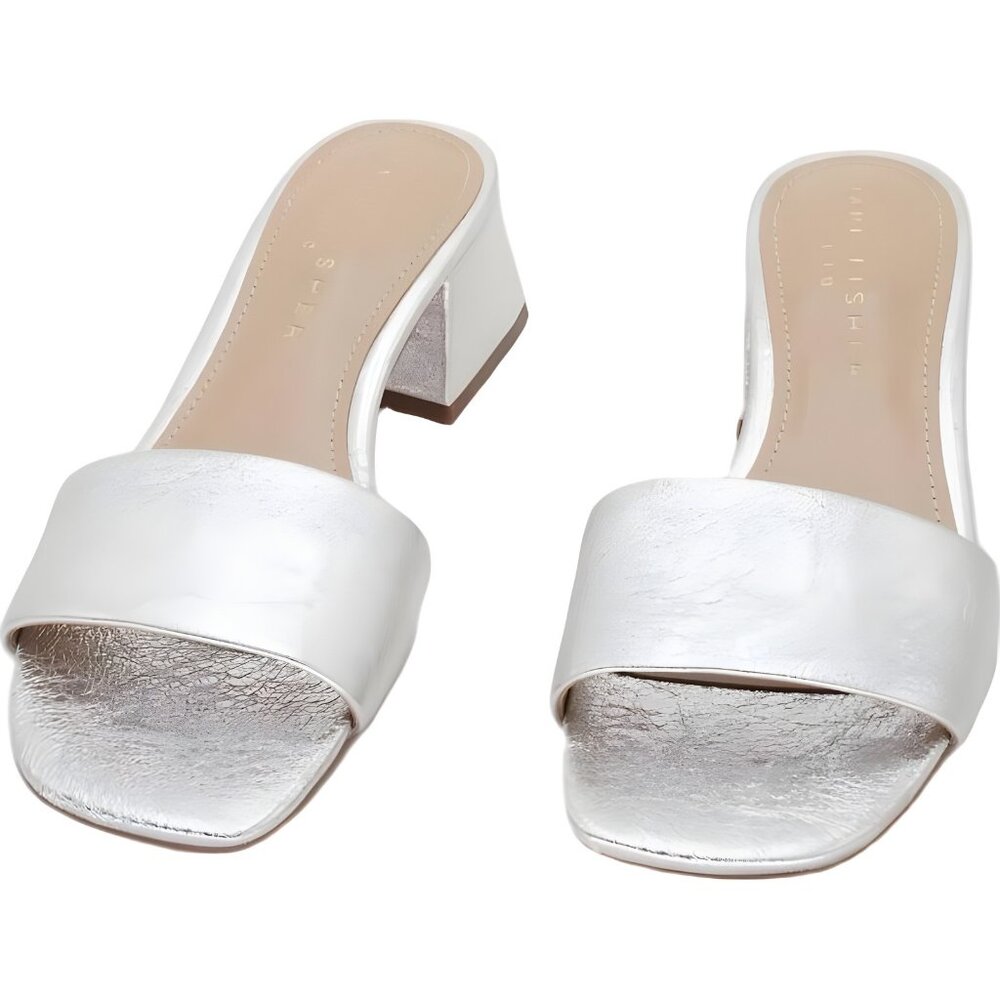 Marc Fisher Olysa Block Heel Slide Sandals White … - image 5